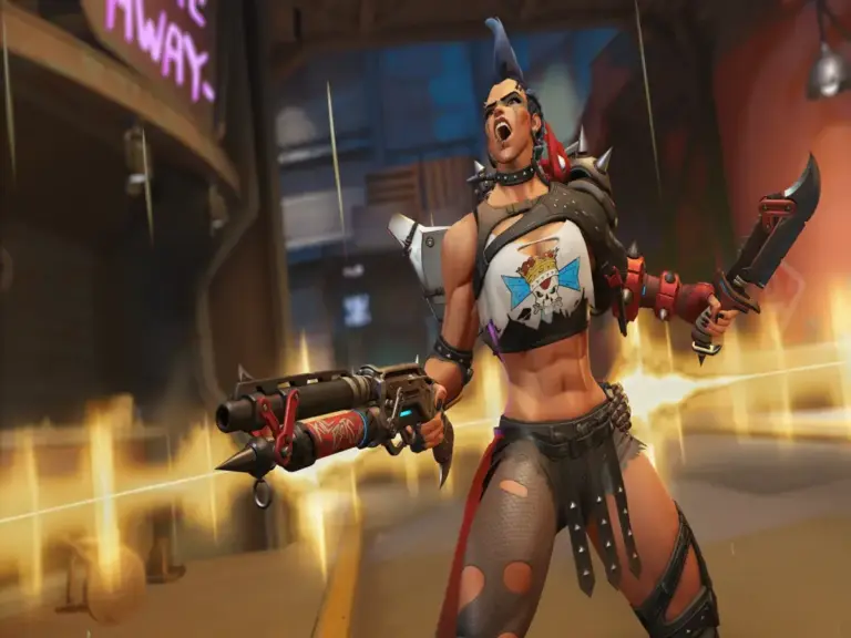 Junker Queen after using Commanding Shout in Overwatch