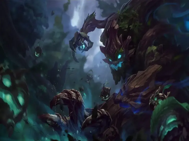 Maokai in his original skin in Teamfight Tactics Set 18