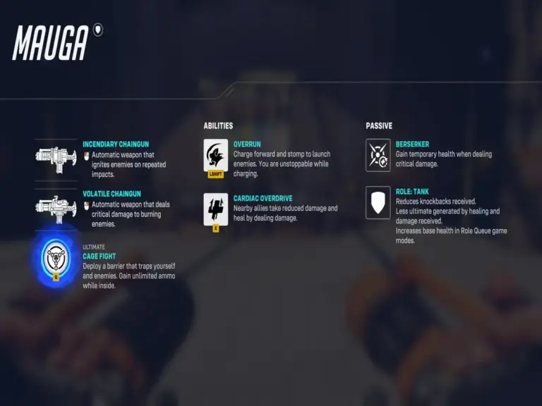 Mauga's Kit upon his launch in Overwatch