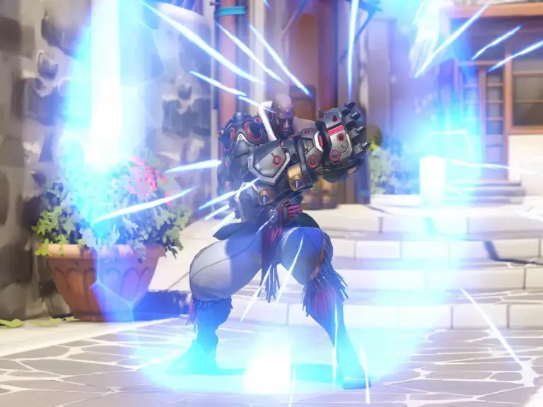 Doomfist during Power Block after his rework in Overwatch