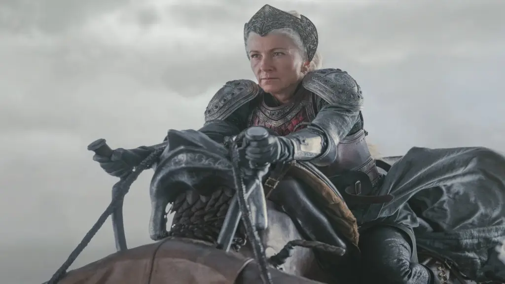 Rhaenys on a Dragon in "House of the Dragon"