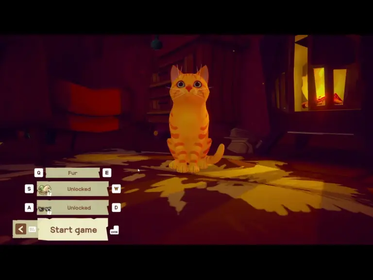 Pawbay game screenshot showing customization of the cat.