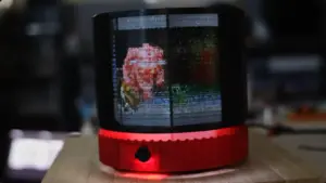 Scanning Light Field Display created by AncientJames showing the game Doom. 3D light-field display