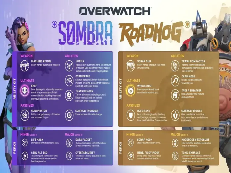 Sombra and Roadhog's Reworks in Overwatch