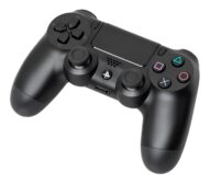 A black PlayStation DualShock 4 game controller, used here to illustrate Aniimo codes