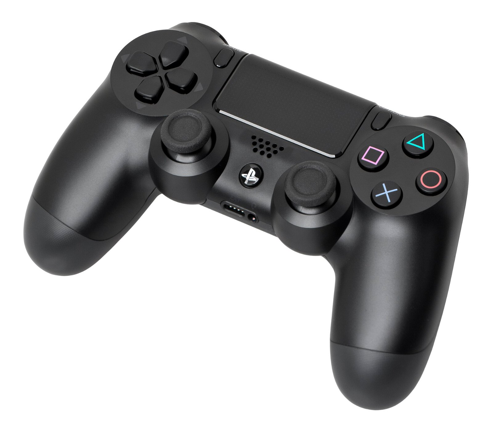 A black PlayStation DualShock 4 game controller, used here to illustrate Aniimo codes
