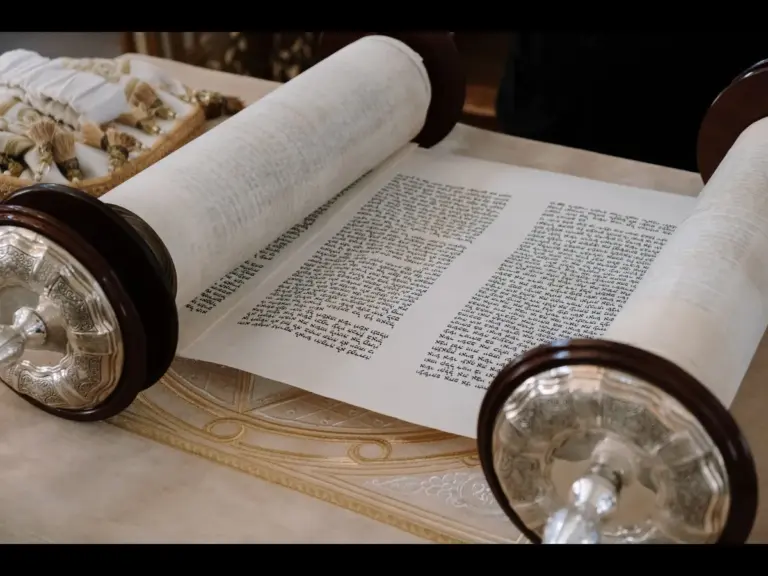 In Wednesday's daily devotional, a copy of the Torah is seen in a synogogue.