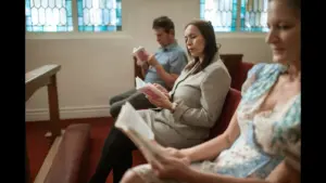 In Wednesday's daily devotional, a group of people are gathered for a Bible study.