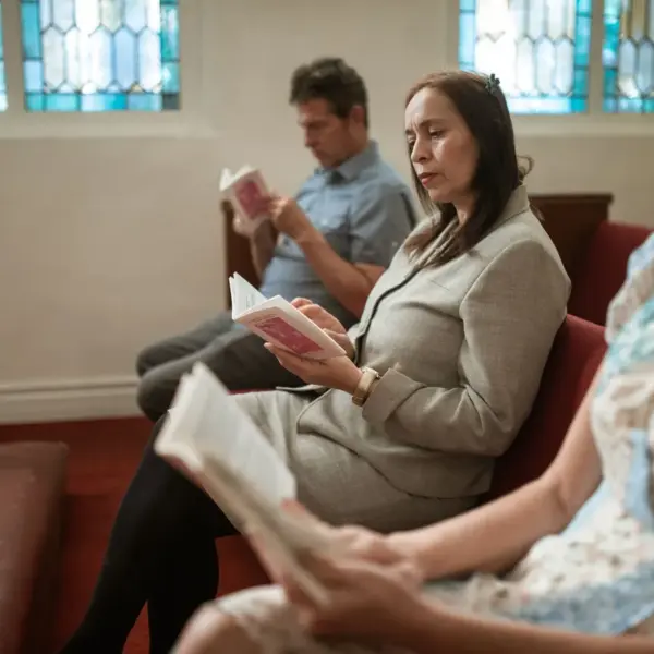 In Wednesday's daily devotional, a group of people are gathered for a Bible study.
