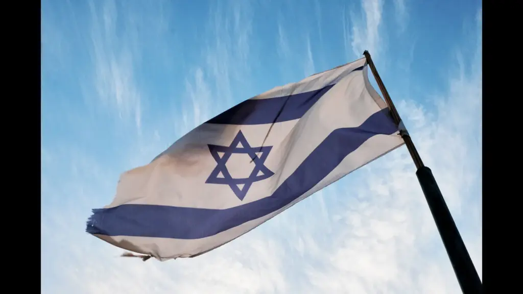 In Wednesday's daily devotional, the flag of Israel flies high over Jerusalem.