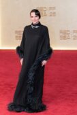 Juliette Binoche on the red carpet at the 2025 Red Sea Film Festival in Jeddah