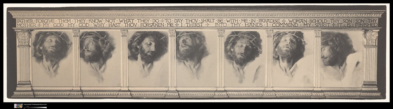 F. Holland Day's 1898 'The Seven Words,' seven framed close-ups of Day as Christ; the Toledo Museum of Art acquired another original print