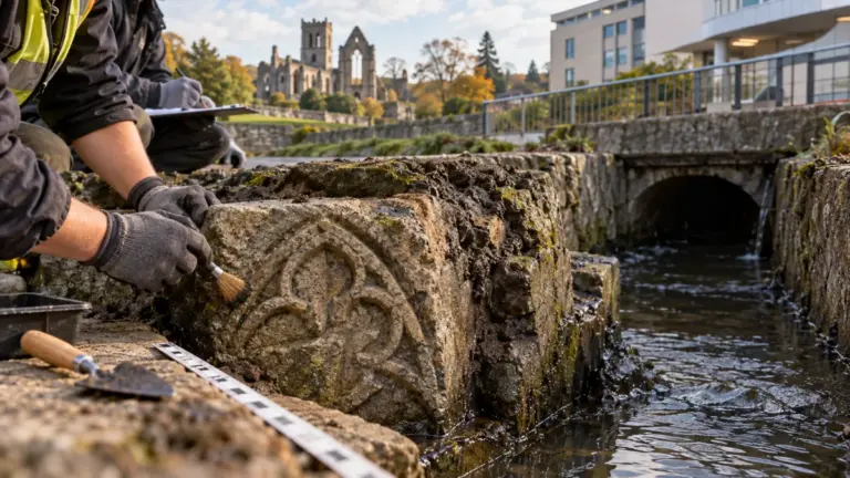 Perth monastery stone hospital drain