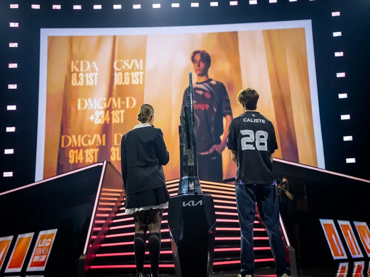 Caliste as the LEC Regular Season MVP before Worlds