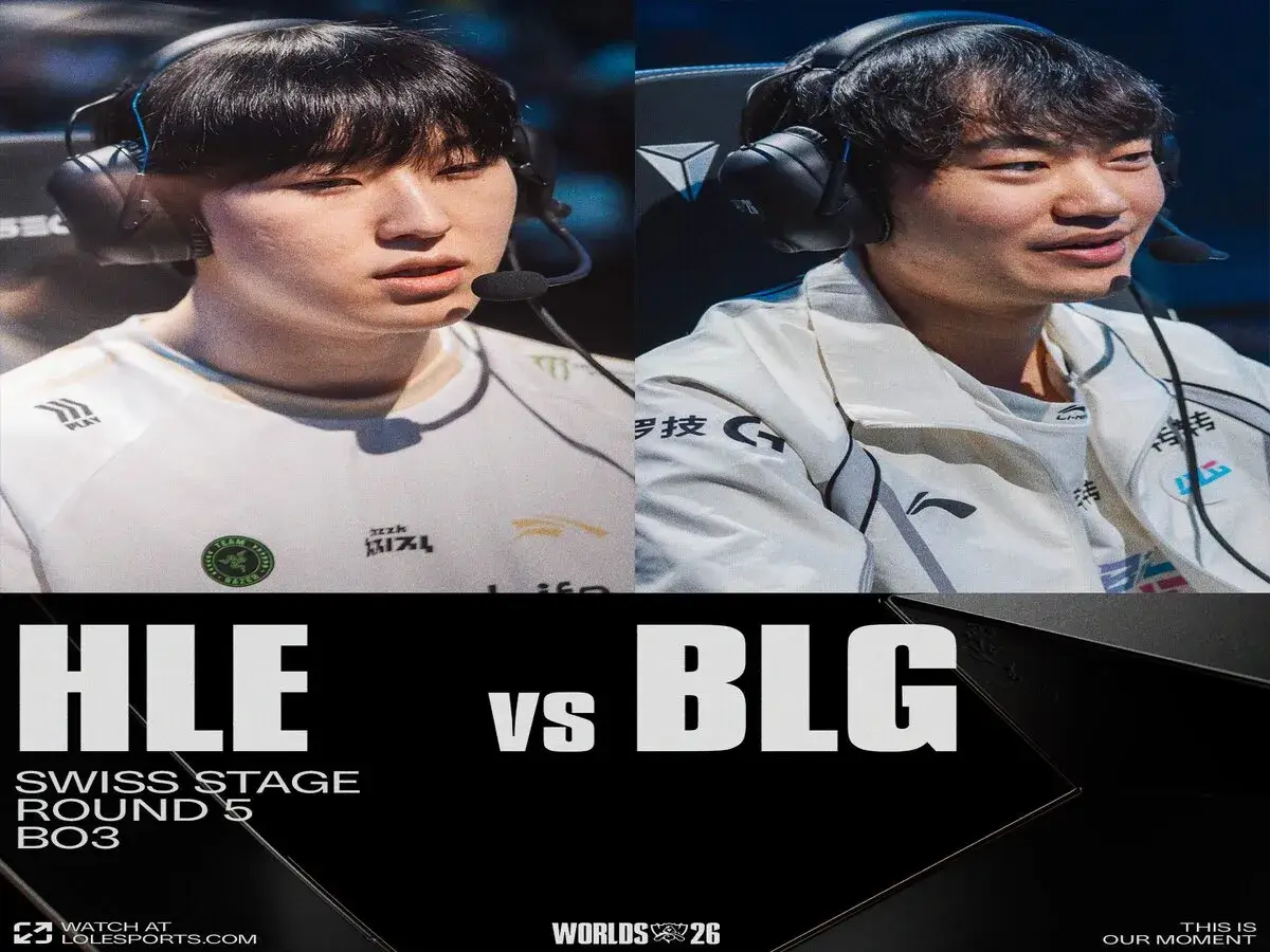 HLE Versus BLG in the Worlds 2026 2-2 Swiss Stage Bracket