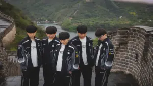 IG's roster at Worlds 2025, almost the same as their 2026 roster, featuring JiaQi instead of GALA