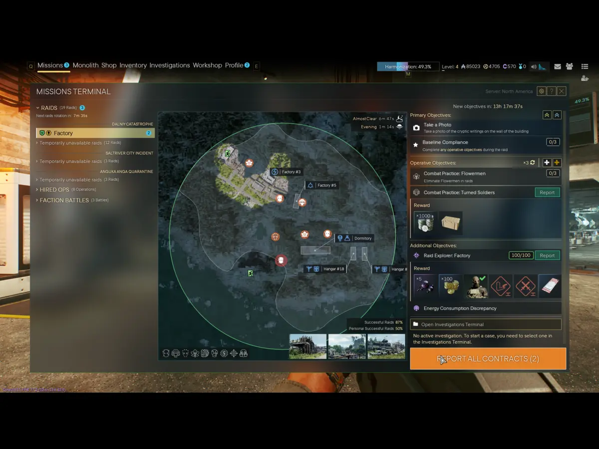 A Screenshot of Active Matter that depicts the After Action Report, where the game shows you the path you took on the map, all the players you ran into, and all the entities you killed as well as rather you died or survived.