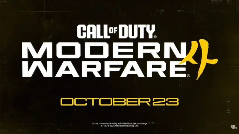 Call of Duty Modern Warfare 4 title artwork with launch date at the bottom.