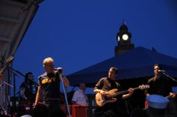 Billy Bob Thornton, who leads the Landman season 3 cast, performing with The Boxmasters at Naval Station Great Lakes
