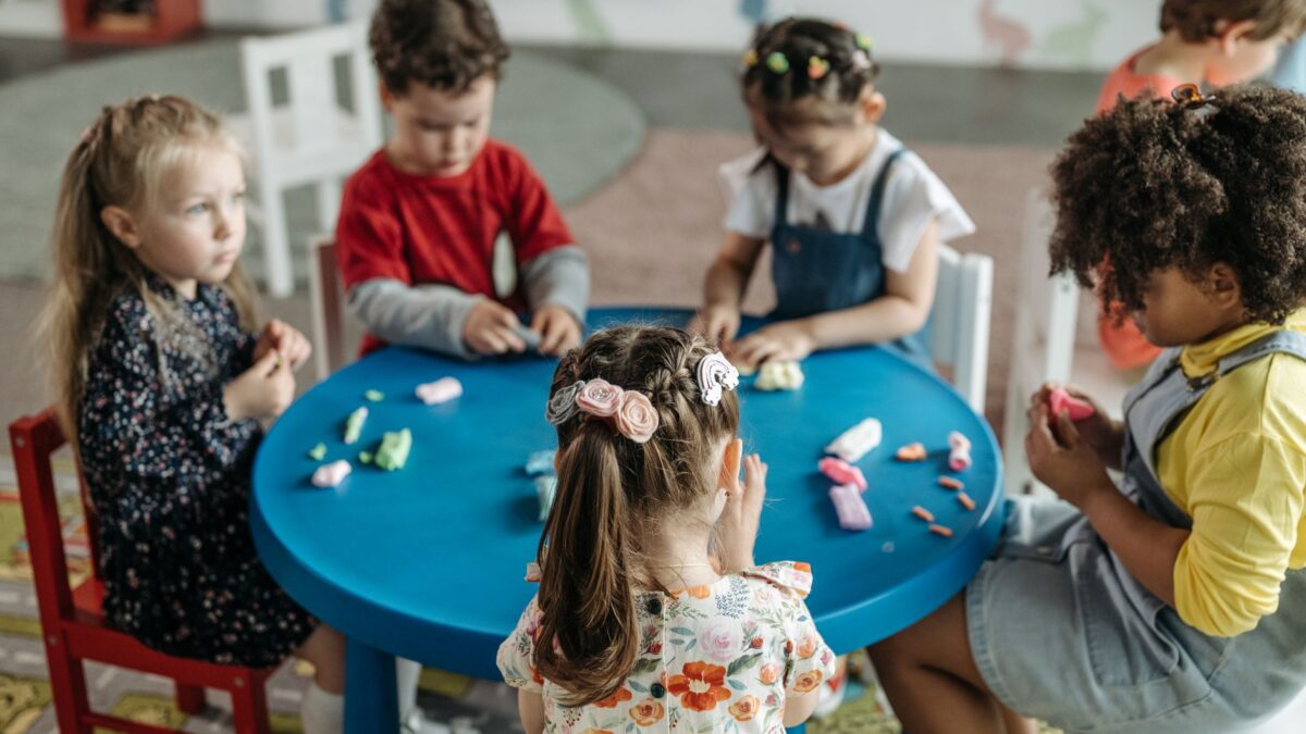Colorado preschool Supreme Court case: children play together at a preschool table