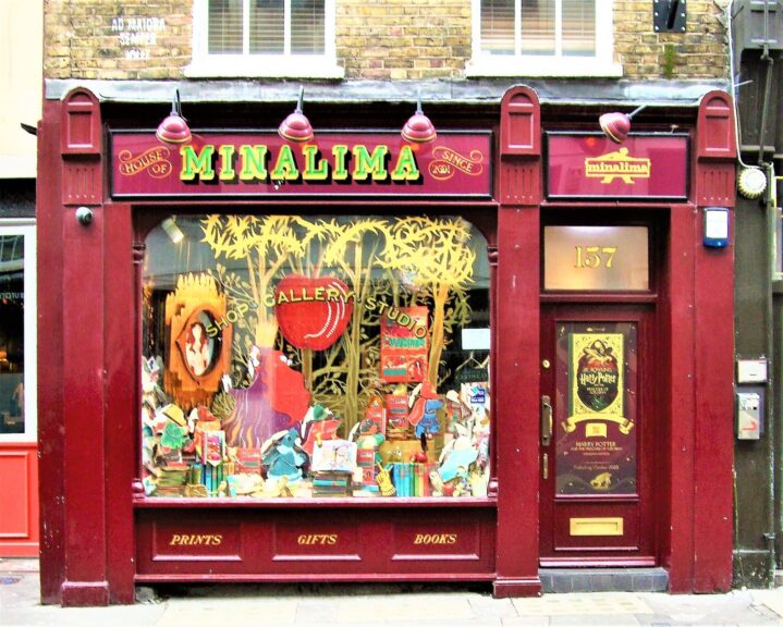 Defenders of Hogwarts designer MinaLima's shop, the House of MinaLima, at 157 Wardour Street in London