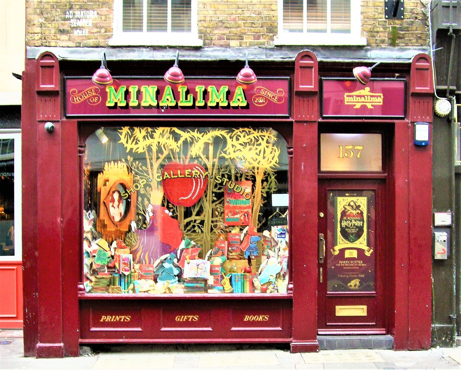Defenders of Hogwarts designer MinaLima's shop, the House of MinaLima, at 157 Wardour Street in London