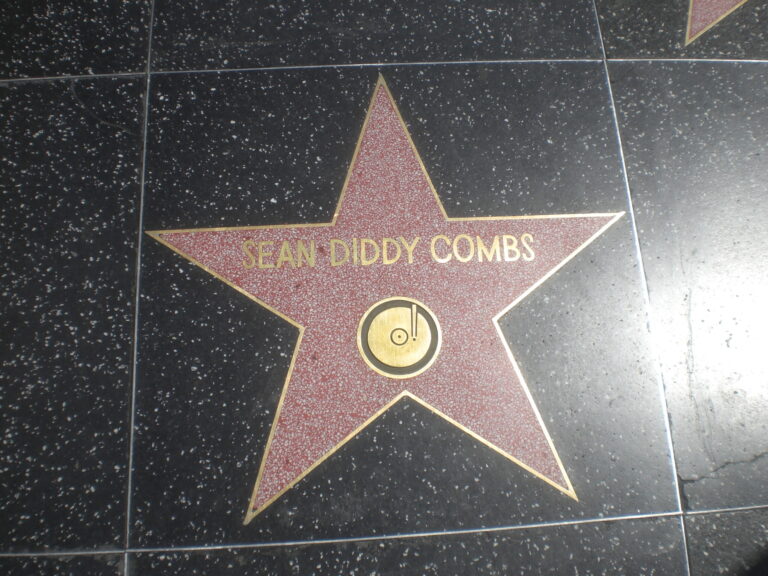 P Diddy's Hollywood Walk of Fame.