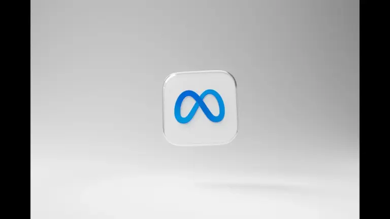 Meta Logo on grey background.