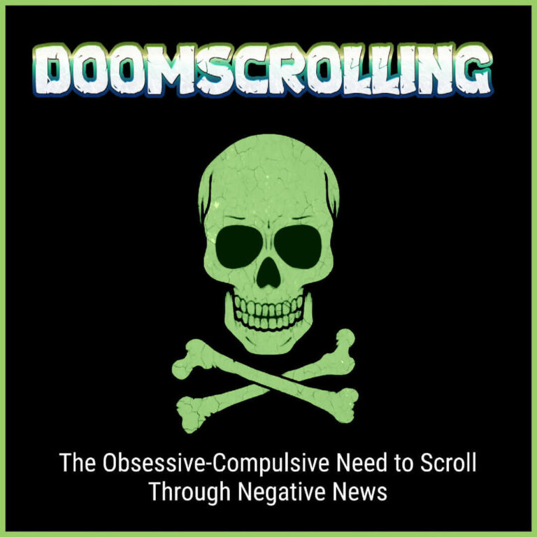 Doomscrolling awareness graphic by Michael Nuccitelli