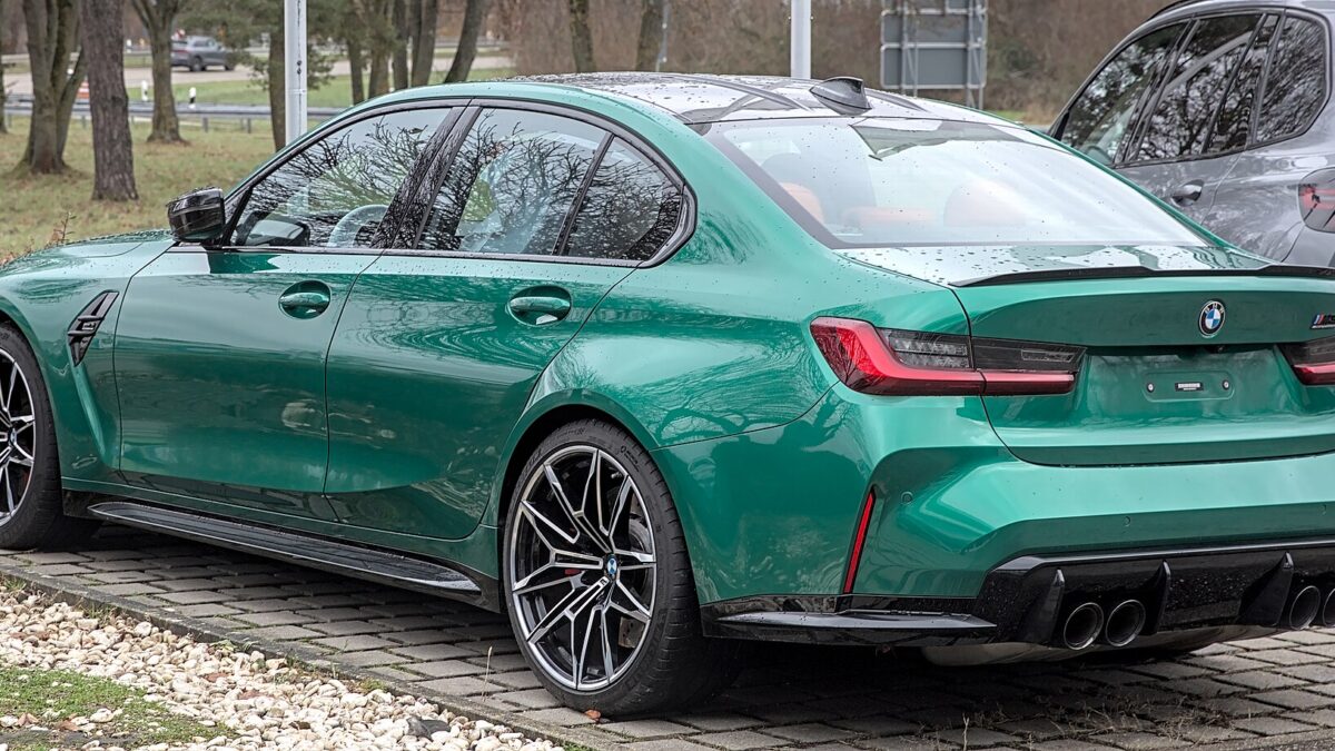 Electric BMW M3 teaser: a current-generation BMW M3 Competition (G80)