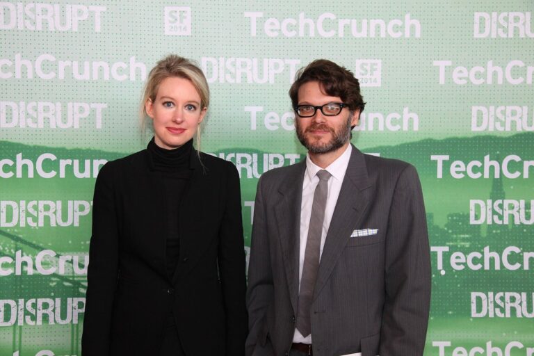 Elizabeth Holmes, subject of the Elizabeth Holmes documentary You Can See Everything, speaking at TechCrunch Disrupt in 2014