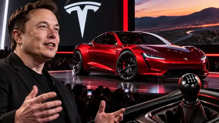 Elon Musk Unveils Tesla Roadster as Last Manual Car