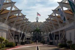Sepang International Circuit grandstand in Malaysia, host of the relocated Bahrain Grand Prix and Apple TV free F1 livestream