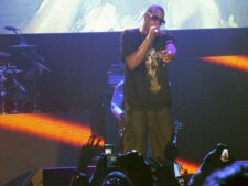 Jay-Z performing in concert in 2008; the rapper is pursuing his Jay-Z extortion case against lawyer Tony Buzbee