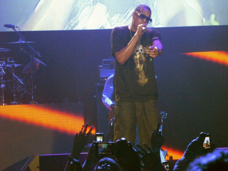 Jay-Z performing in concert in 2008; the rapper is pursuing his Jay-Z extortion case against lawyer Tony Buzbee