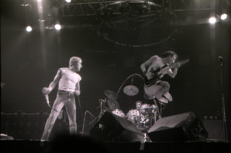 Pete Townshend documentary subject on stage with The Who in 1980