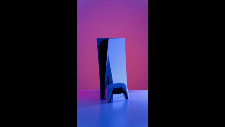 A PlayStation 5 console and controller under purple lighting, the system this PS5 SSD deal is built for
