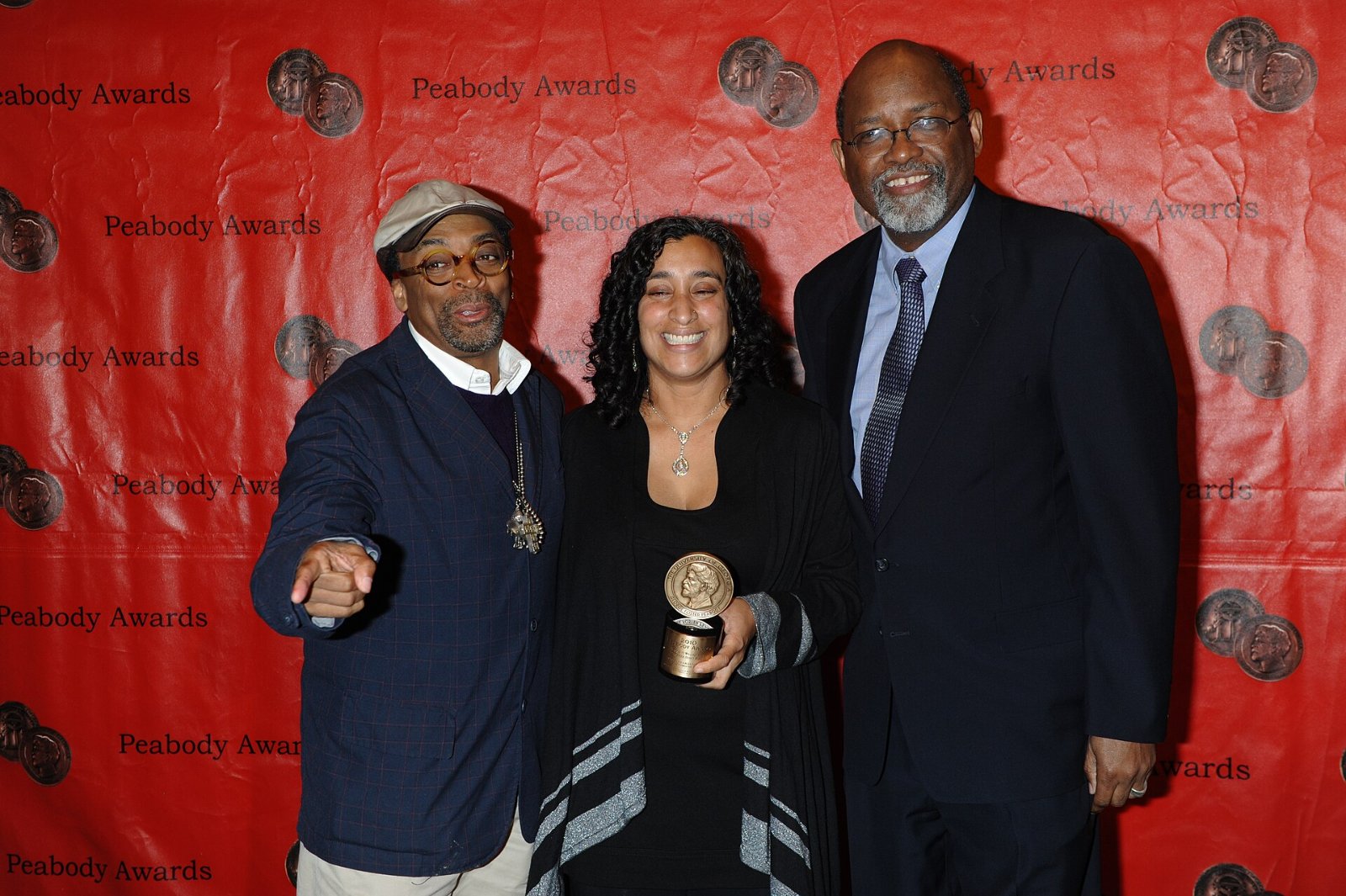 Sam Pollard, right, with Spike Lee and Geeta Gandbhir at the 2011 Peabody Awards; Pollard now heads the London Film Festival jury