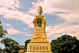 A memorial to Zulu King Shaka in South Africa, the historical figure at the center of Shaka iLembe season 3