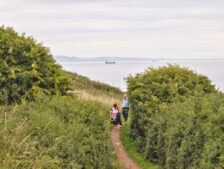 Walk faster live longer: walkers on the Fife Coastal Path in Scotland
