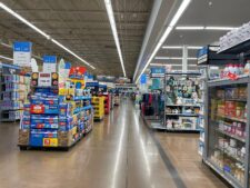 Walmart digital shelf labels story: interior of a Walmart Supercenter in Austintown, Ohio