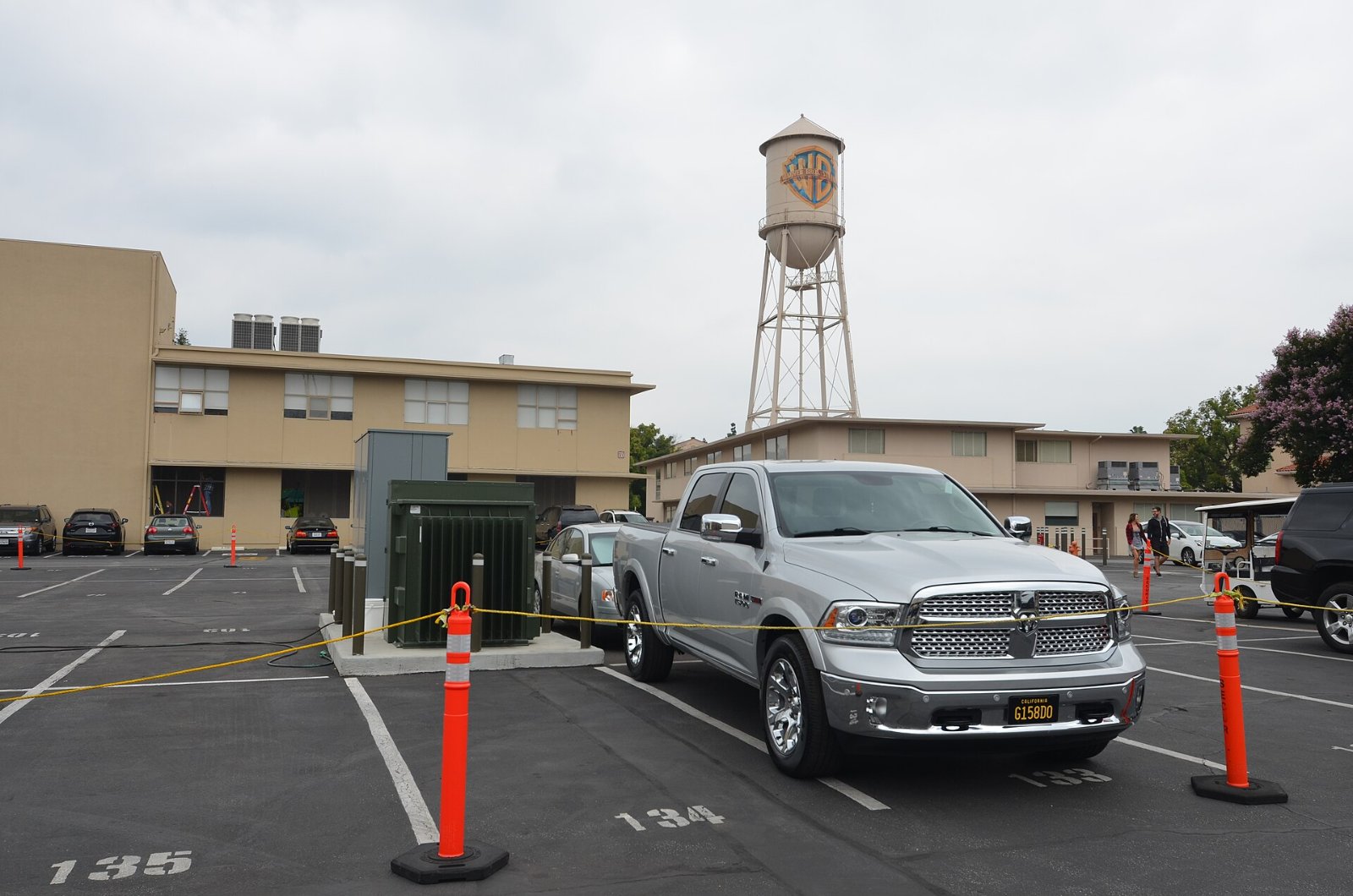 The Warner Bros. water tower in Burbank, California, as an HBO Max Paramount+ bundle is discussed ahead of the merger