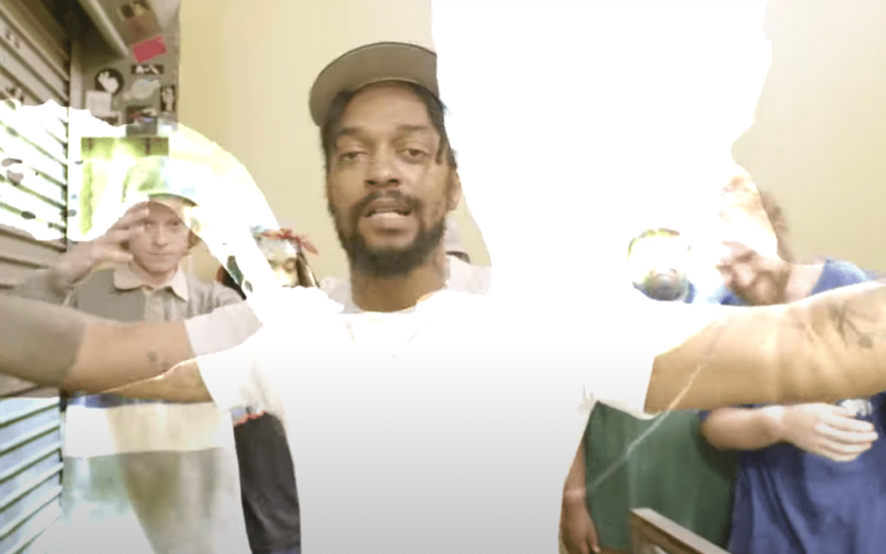 Phiik, Lungs, and Akai Solo rapping in the "From The Dirt" Music Video on Carrot Season.