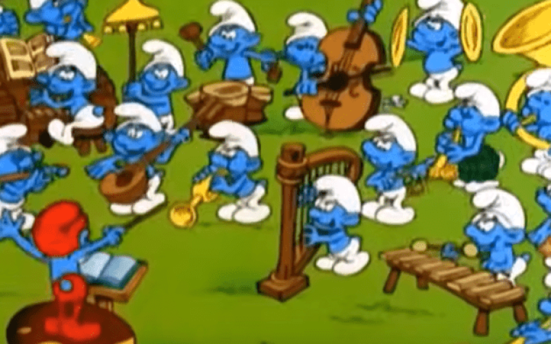 Scene from The Smurfs intro