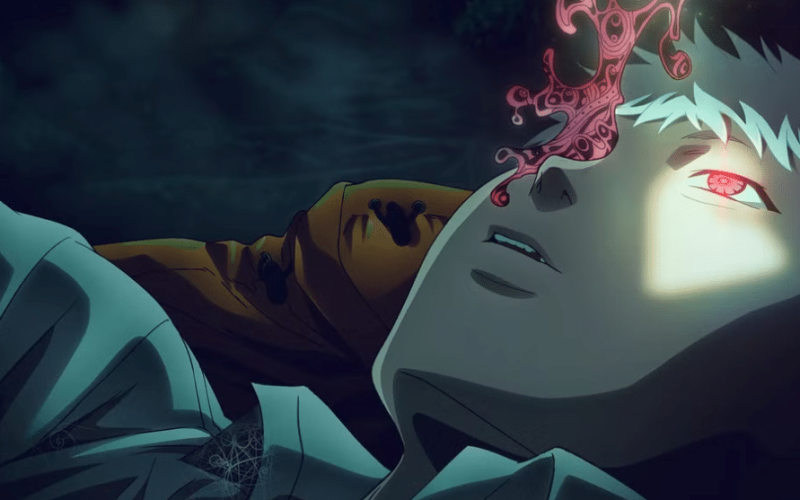 A chilling close-up of Hikaru's transformed eye from the upcoming horror anime, The Summer Hikaru Died.