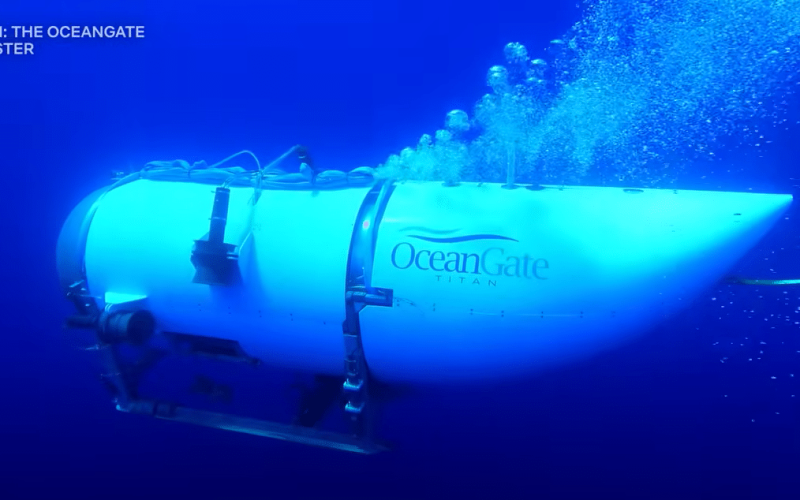 A dramatic scene from the documentary about the Titan submersible disaster, available on Netflix.