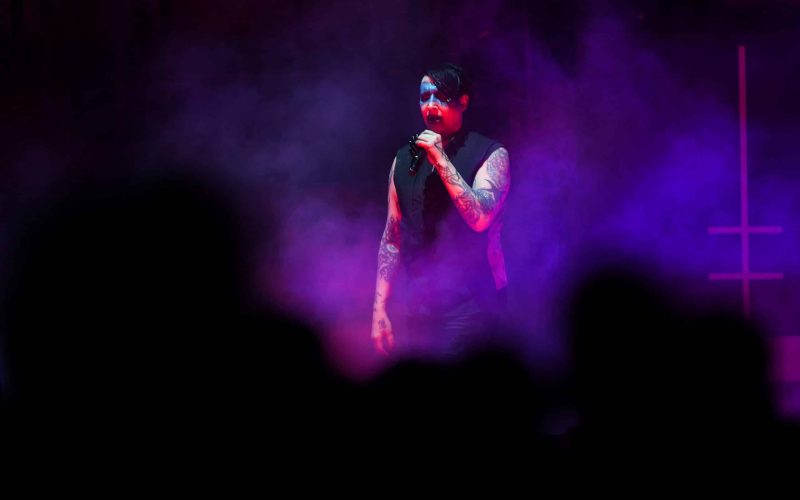 Marilyn Manson performs \"Angel with the Scabbed Wings\" on Tuesday, July 23, at the Denny Sanford Premier Center. 

Zombiemanson001
Credit: © Abigail Dollins / Argus Leader via Imagn Content Services, LLC