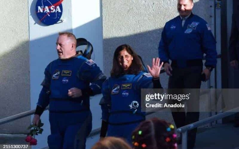 Butch Wilmore (L) and Suni Williams stuck in space indefinitely after launch of Boeing Starliner.