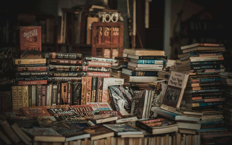 A cozy indoor bookstore with stacked bookshelves filled with novels and literature. 10 Best Literary Festivals