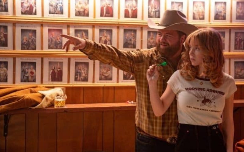 Americana scene starring Sydney Sweeney and Paul Walter Hauser. Courtesy of Lionsgate.